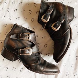 Free Bird Leather Booties